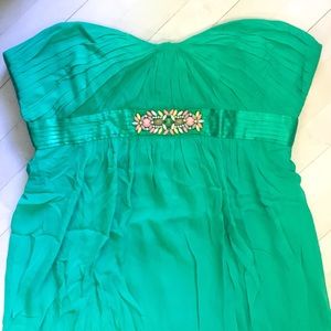 🔥Last Chance🔥BCBG Silk Chiffon Strapless Dress